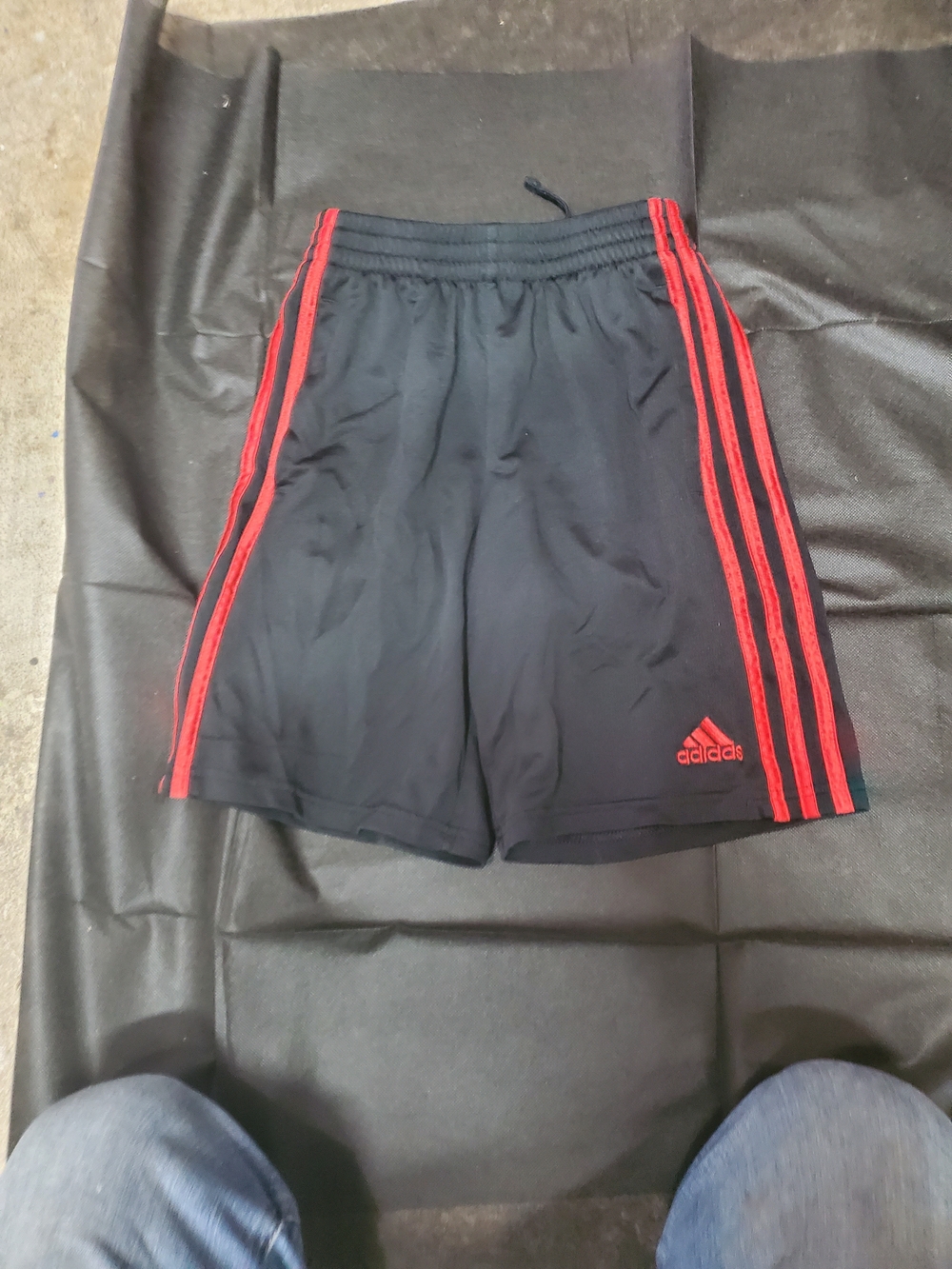 Kids Shorts Lot : adidas Black Athletic Shorts with Red Side Stripes And Others